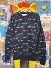 Vintage 90s Megalos Knit Coogi-Style Sweater XL Multicolor Made In USA
