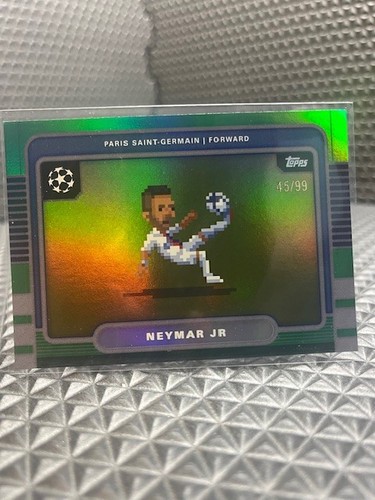 Neymar Jr [Green] #8B-6 2025 Topps UEFA 8Bit Shots card