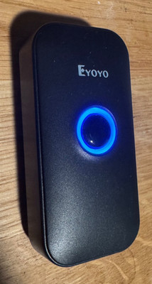 Eyoyo Portable Bluetooth Scanner Barcode Scanner Black