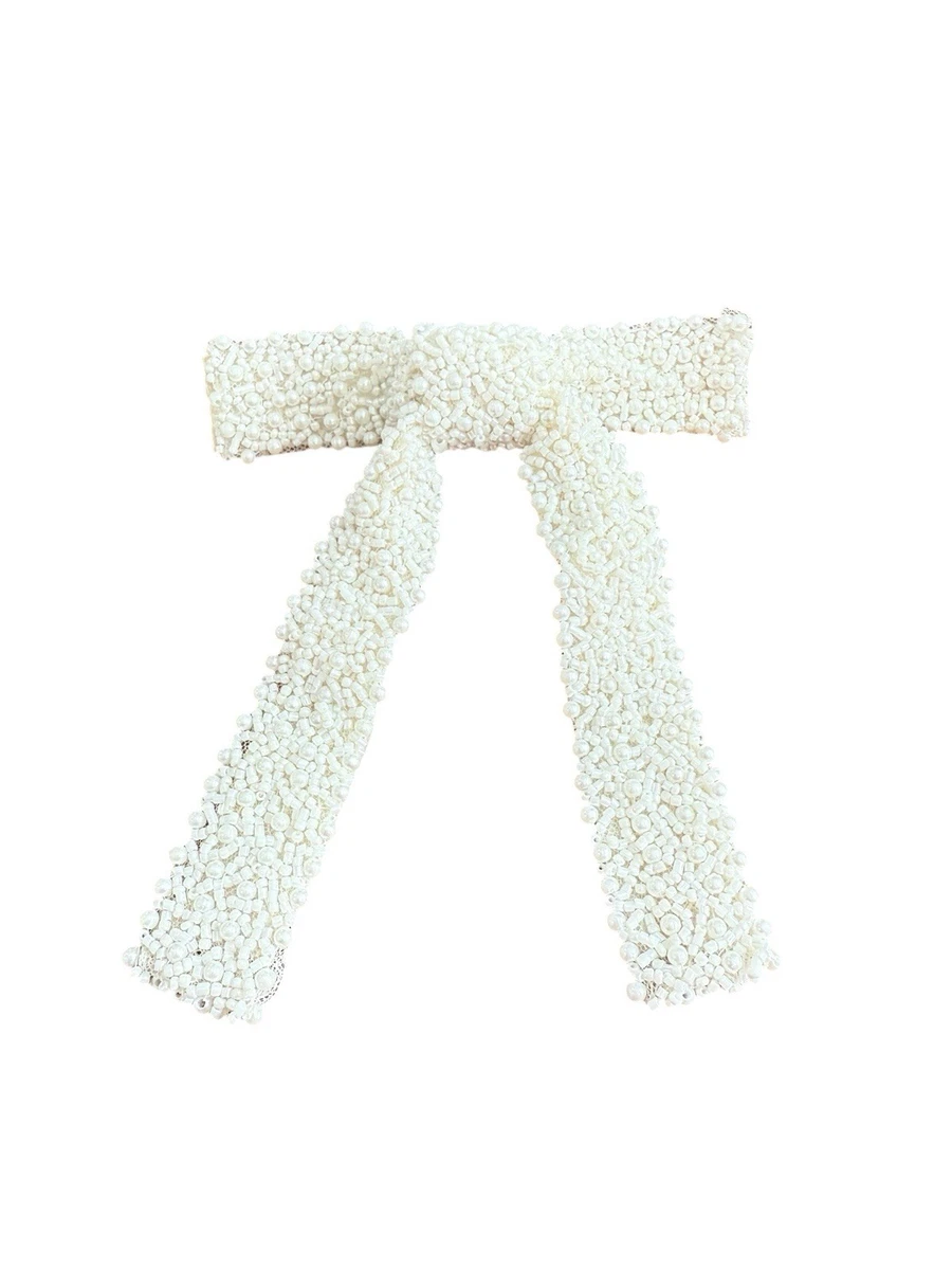 Fabric White Hair Hair Clips for Women for sale | eBay display picture 1