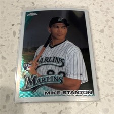 Topps 2010 Chrome Mike Stanton Rookie Card #190 Miami Marlins