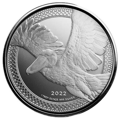 #ad #ad 2022 Silver 1 oz Congo Shoebill Stork Coin BU $99.29