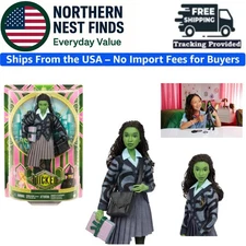 Collectible Elphaba Doll: Green Skin, Braided Hair & School Accessories - 11.5"