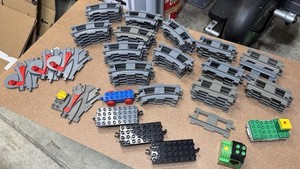 Curved, Straight, And Switching Tracks + Cars And Inoperable Train Engine. 79+Pc