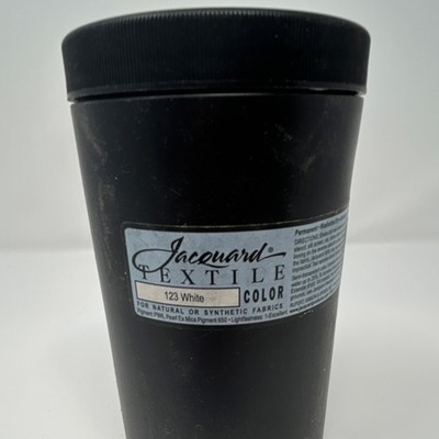 Jacquard Textile Color 123 White 1 QT Permanent Washable Non-fading Fabric Paint