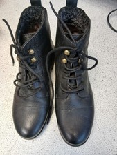 Black Leather Boots Size 6 Fat Face