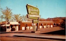 Vintage Postcard Hillcrest Motel Highway 66 Kingman Arizona E4