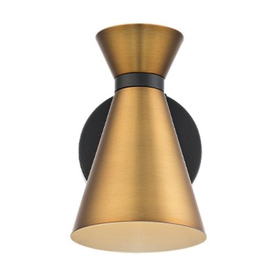 WAC Lighting Pin Up LED Wall Reading Light BL-57108-BK/AB Black Brass 3000K