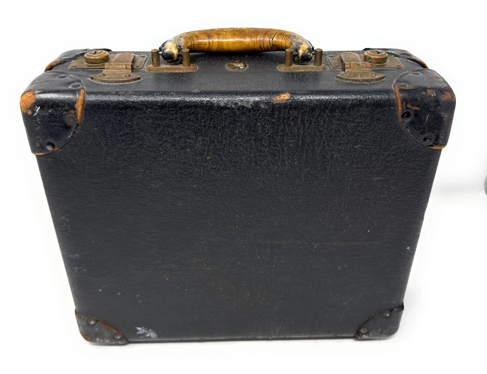 Maleta de equipaje vintage Winship negra retro rígida equipaje Foto 2 de 4