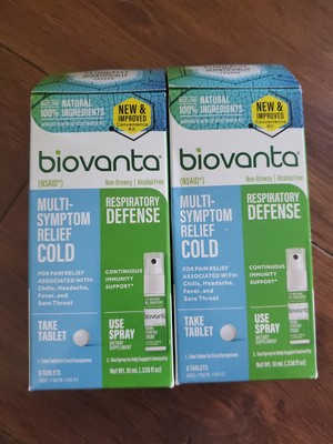 2X Biovanta Multi-Symptom Cold Relief Tablet & Spray 