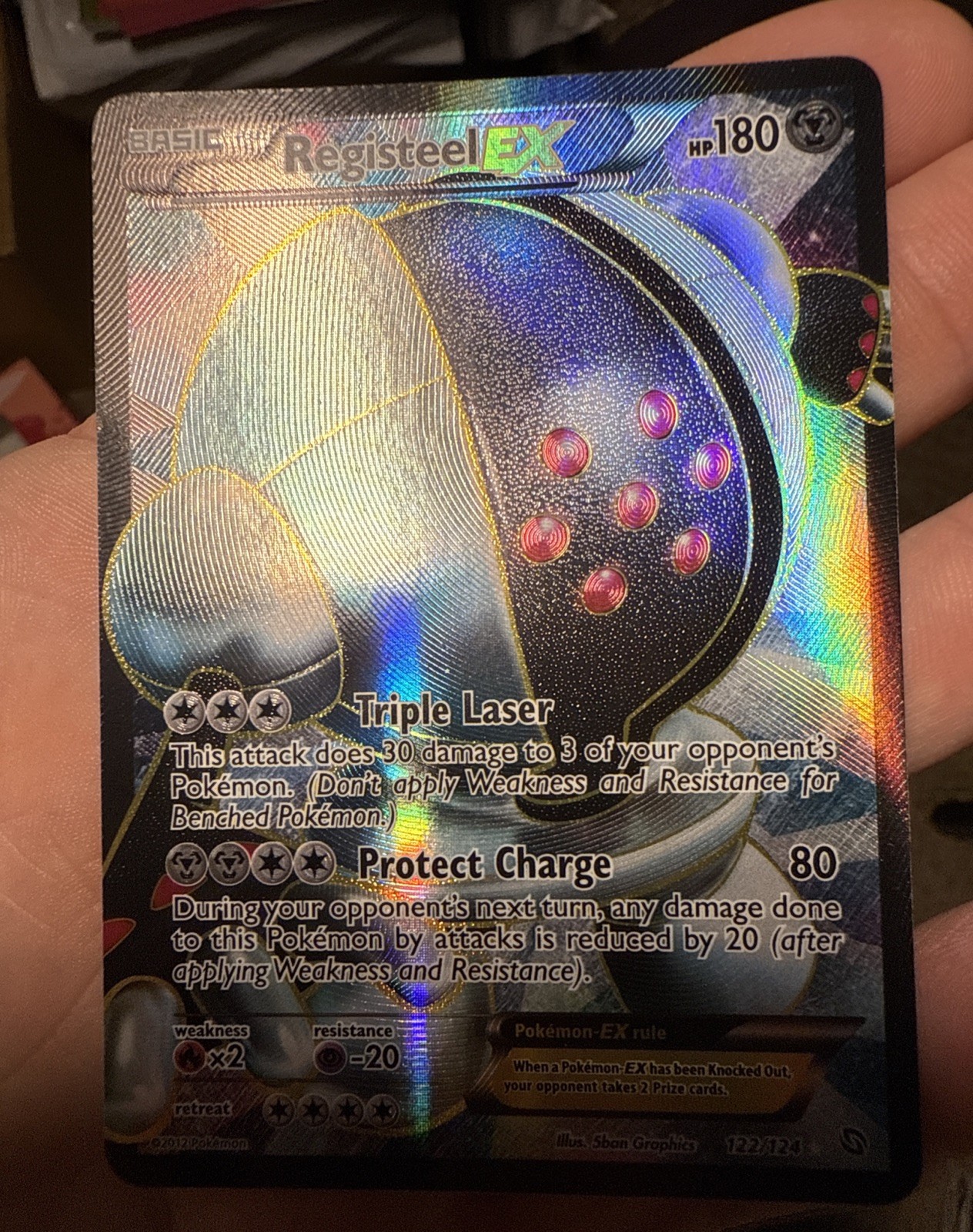 Registeel EX (122 Full Art) 122/124 Dragons Exalted Holo NM 🔥