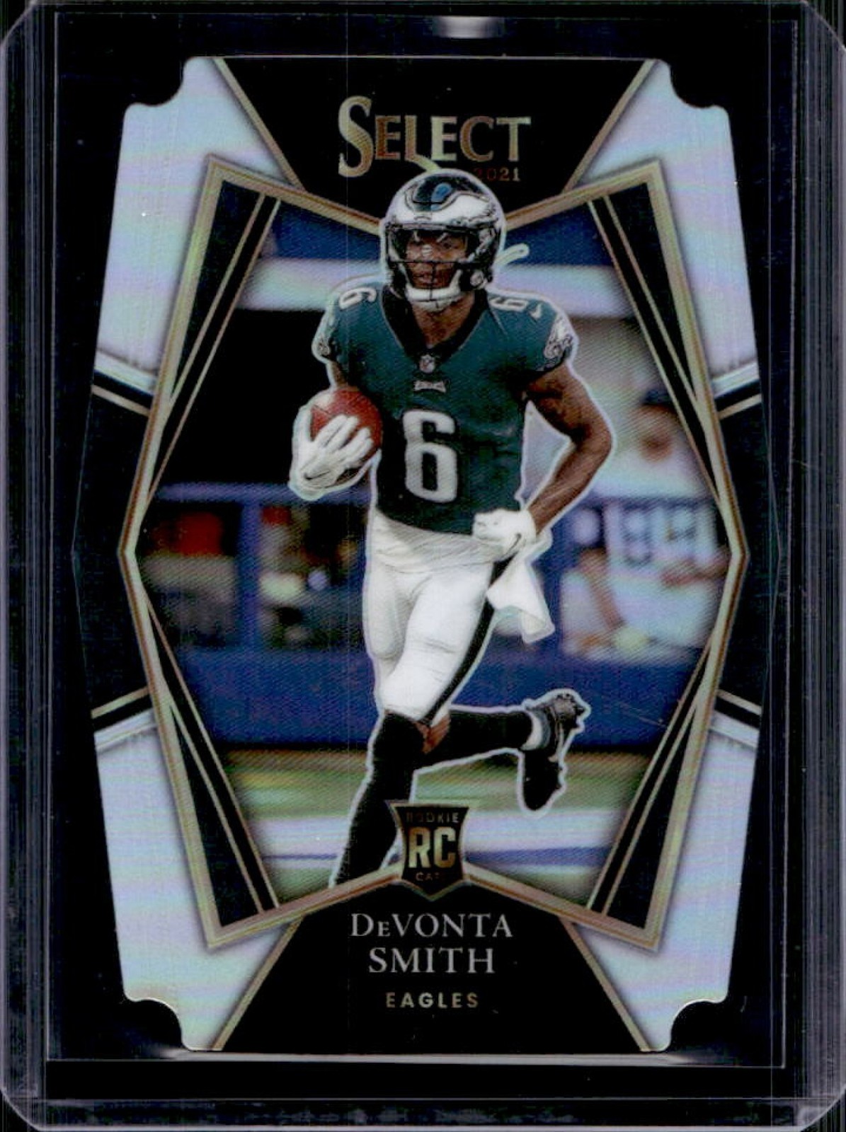 2021 Select DeVonta Smith RC Silver Prizm Die Cut Premier Level #149 Eagles
