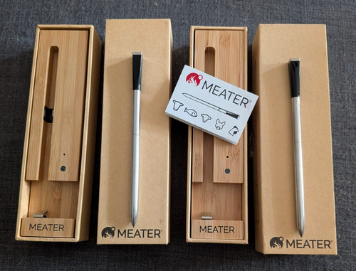 Set of Two Meater Wireless Bluetooth Smart Food Thermometers, Model OSC-MT-ME01