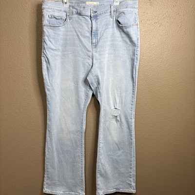 Levi's Women 725 High Rise Size 20 Bootcut Jean 42x32 stretch  distress Plus