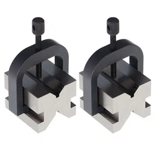 2 Pcs 1-3/8" x 1-5/8" x 1-3/4" Precision "V" Block Hardened Steel Diameter 1"