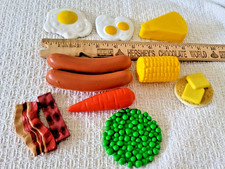 Vintage Lot Of Play Plastic Food 11 Pieces