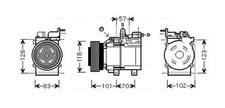 Kompressor, Klimaanlage AVA QUALITY COOLING  HYK209