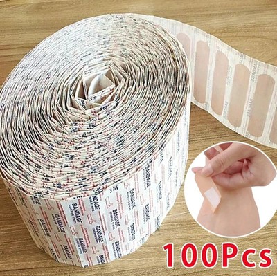 100pcs Waterproof Band-Aid Breathable Adhesive Plaster 72x19mm - NEW