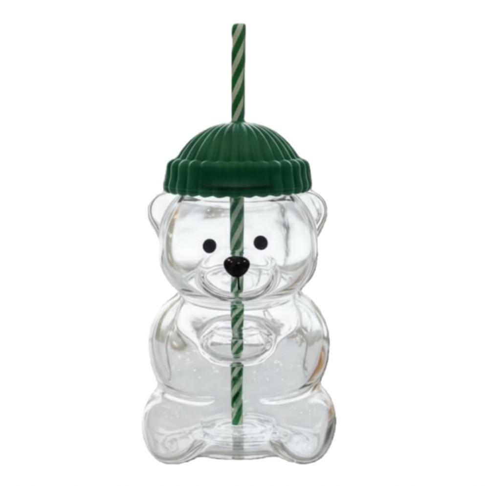 Glass Starbucks Bearista Bear Cold Cup Coffee Mug Drinkware Limited with Straw