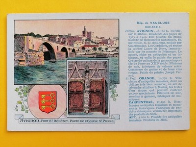 CPA Pastille VALDA Dept du VAUCLUSE Wappen Avignon Orange Carpentras