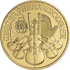 Austria Gold Philharmonic (1 oz) - BU - Random Date 4626.07 per troy oz