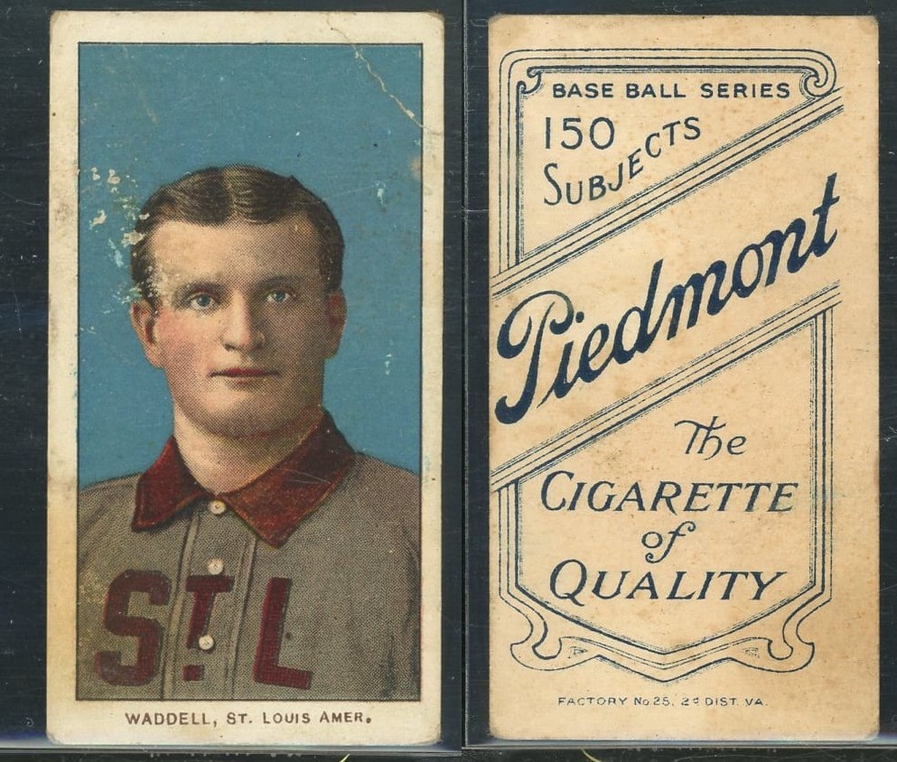 1909-1911 T206 Rube Waddell Portrait St. Louis Browns HOF Poor/Fair