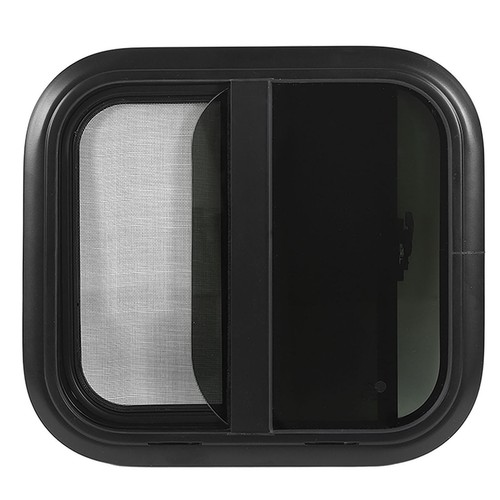 *´ For 48-53mm Wall Thickness 500x450mmm Rounded Sliding Black Aluminum - Picture 12 of 12