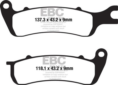 EBC BREMSBELAG FA SERIE ORGANIC MASH BLACK SEVEN 125 CBS FA722