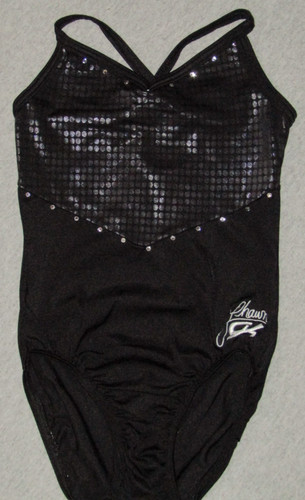 GK Elite Leotard Shawn Johnson Sparkle Crystals Gymnastics CM Childs M EUC