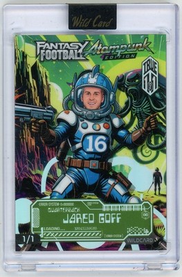 2026 Wild Card Fantasy Football Atompunk Edition Jared Goff True 1/1 Lions