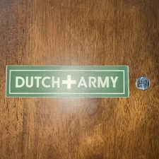 DUTCH Bros ARMY Green STICKER Decal COFFEE Classic HTF Cross COFFEE Old STOCK!