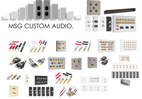 Audio AV Speaker Wall Face Plate 6.0 Gold 12 Binding Posts - Blanco - Imagen 6 de 6