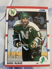 Basil McRae autographed Score hockey card 