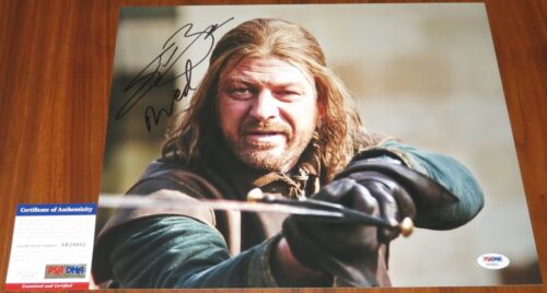 Sean Bean Signed 11x14 Game of Thrones w/Character Name Ned PSA/DNA - Afbeelding 1 van 1