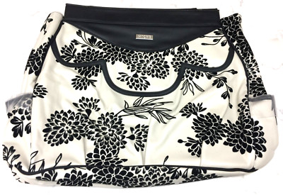 Miche PRIMA  Shell LAUREN Cream/Black Floral Print Large Satchel Side Pockets