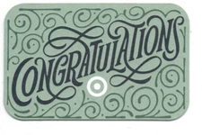 Target Congratulations Gift Card No $ Value Collectible 4725