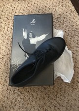 Leo Child's Jazz Dance Tap Shoe LS3312G Black Size 1M - Gently Used
