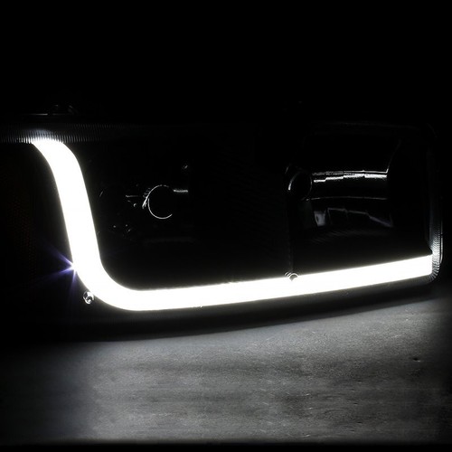 For GMC Yukon/Sierra 1500 Denali DRL LED Black Headlights+Bumper Amber Lamps - Bild 6 von 7