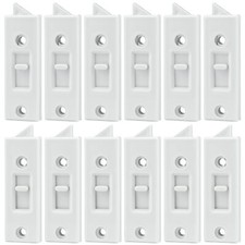 12x Window Tilt Latch Lock Spring Loaded Snap-In Latch with Lock for Home Window