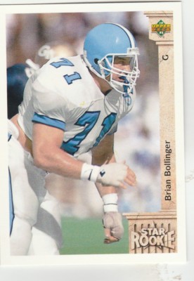 FREE SHIPPING-MINT-1992 Upper Deck #4 Brian Bollinger SAN FRANCISCO 49ERS ROOKIE