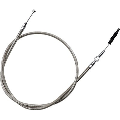 Motion Pro 65-0265 Armor Coat Stainless Steel Clutch Cable (+6 Inch) - Braided Cable With Clear Coating