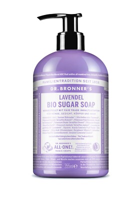 Dr. Bronner's - Bio Sugar SOAP - Flüssigseife - Pumpspender - 355 ml Lavendel