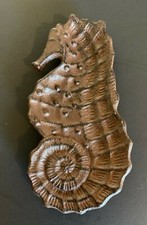 Cast Iron Seahorse Tray Dish Bowl