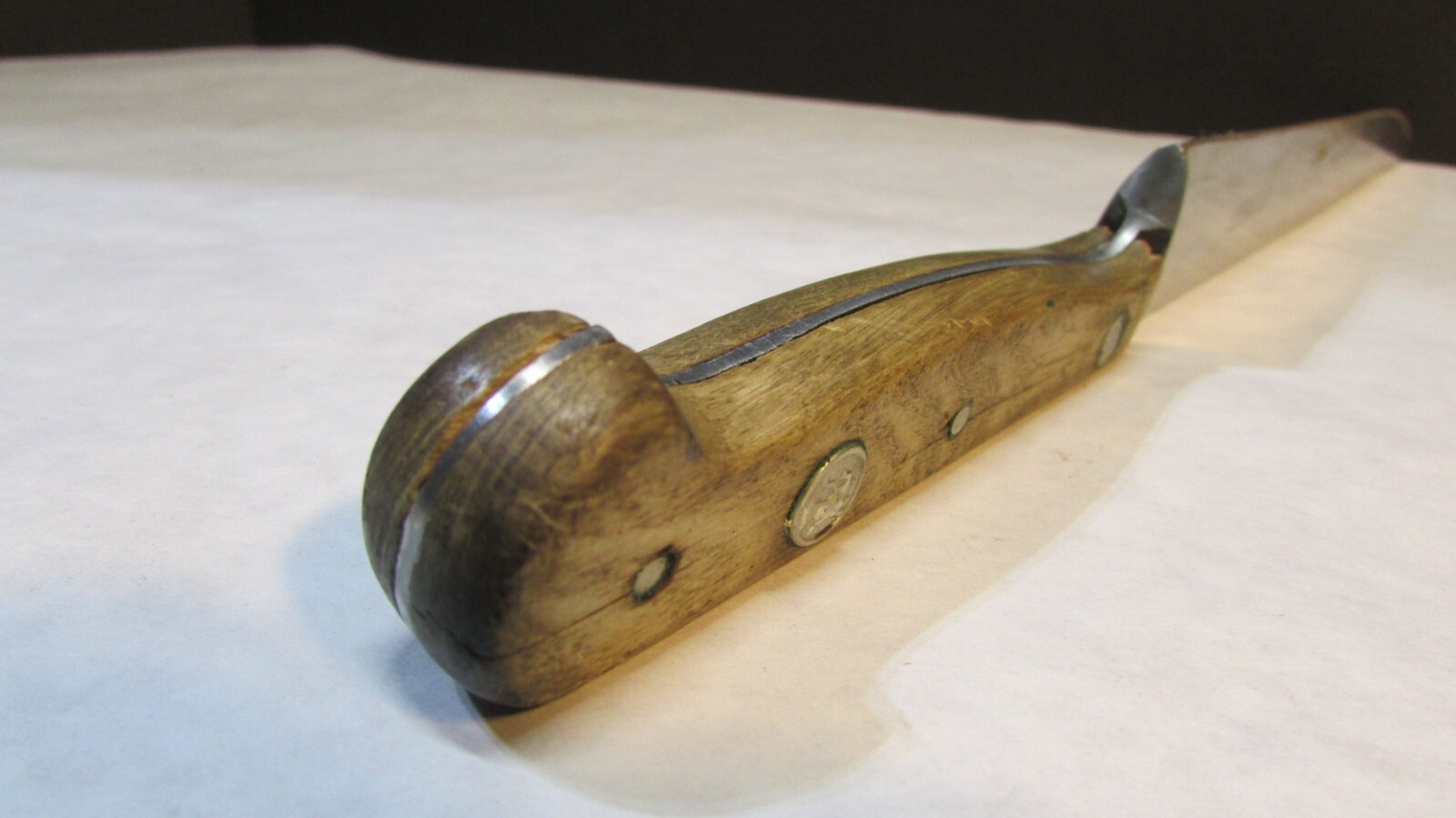 Vintage JA Henckels Wood Handle 3 Pin Full Tang Chef Knife Friodur RARE