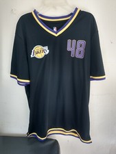 Los Angeles Lakers Warmup Shirt 48 NBA Basketball Pullover Ultra Game Large L