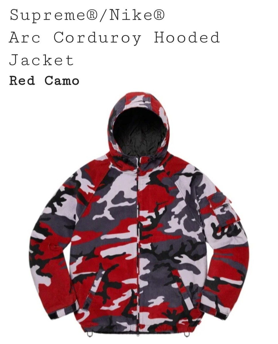 supreme nike jacket red