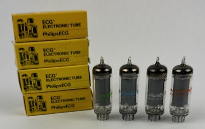 4 Vintage Philips Vacuum Tube 7551 W/ Box NOS ECG Electronic Tube