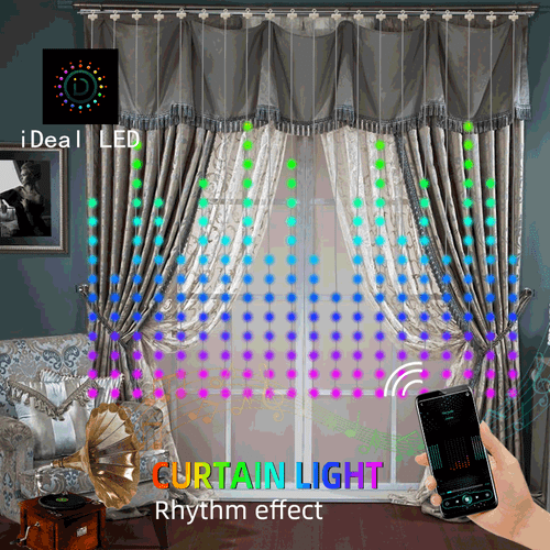 WS2812B Window Curtain Lights Multicolor Fairy LED String Light Decor DC5V - Picture 4 of 13