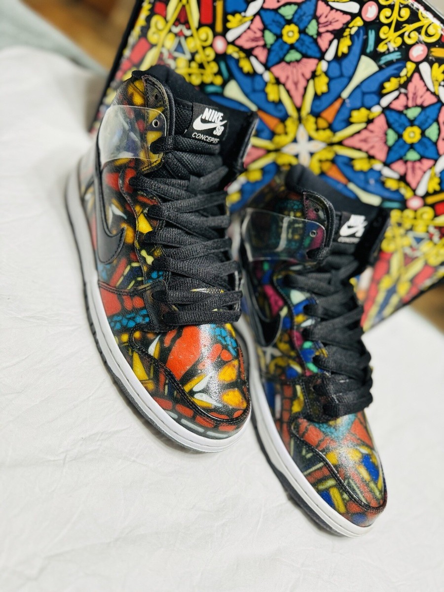 Size 9.5 - Concepts x Nike SB Dunk Special Box High Stained Glass Size 9.5 - Nike Concepts x SB Dunk High Stained Glass  main image 2