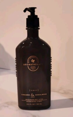 Bath & Body Works Aromatherapy Cozy Cinnamon & Sandalwood Body Lotion Shea Vit E